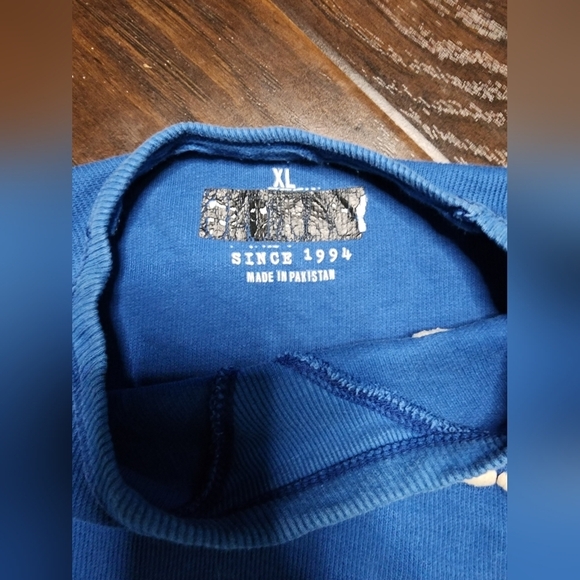 LA Mens Athletic Blue Pullover Sweater XL - Picture 8 of 10